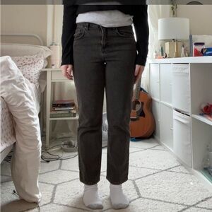 BDG Women's Straight Leg Jeans in Dark Gray